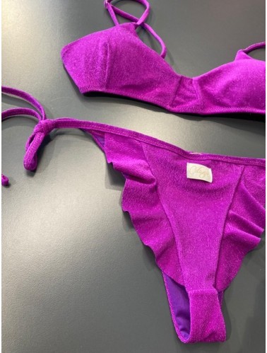 BIKINI RUCHES MAGENTA