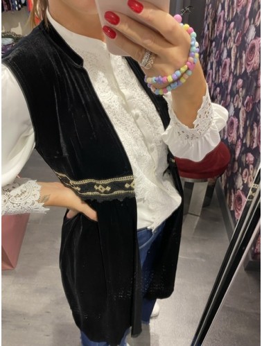 Gilet boho in velluto