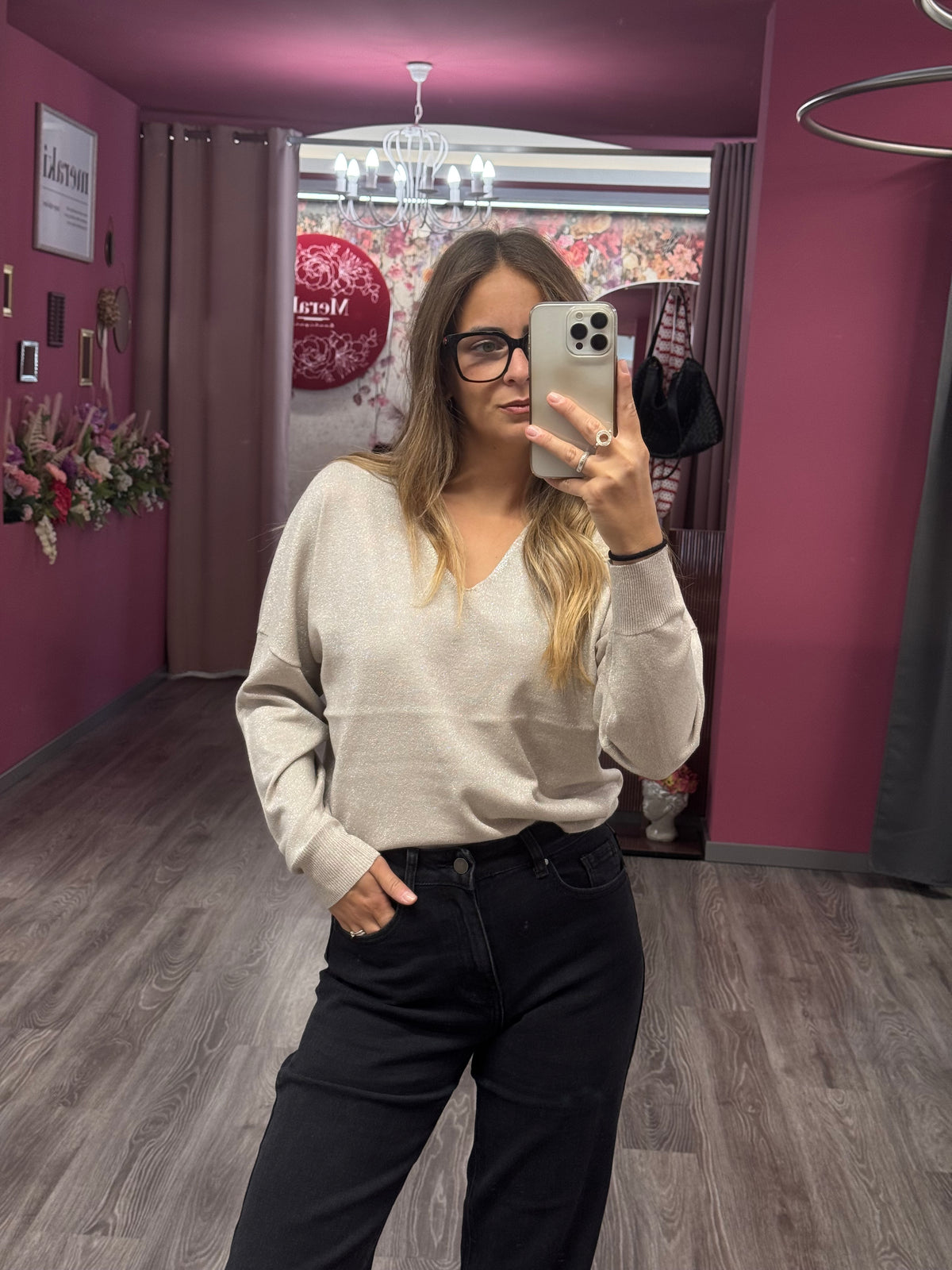 LETTA MAGLIA LUREX V