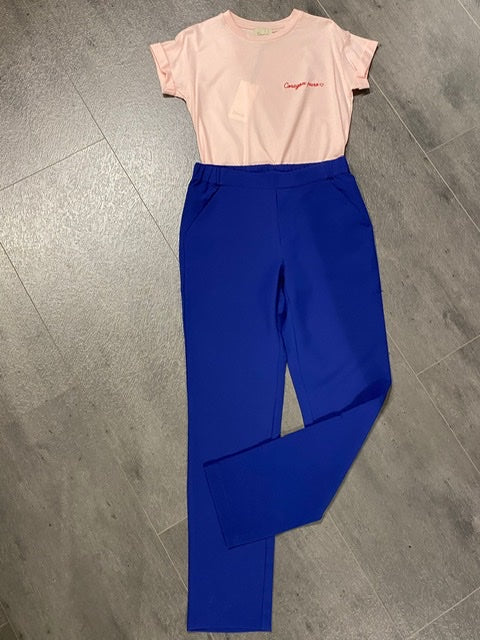 PANTALONI SIGARETTA Blu elettrico