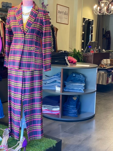 PANTALONE COMPLETO TARTAN FLUO
