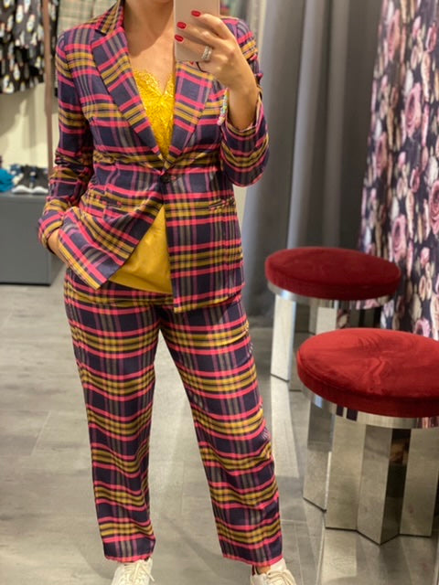 PANTALONE COMPLETO TARTAN FLUO