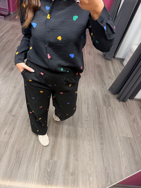 SARA PANTALONI SET CUORI